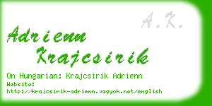 adrienn krajcsirik business card